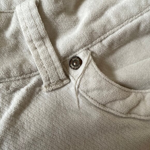 Sugar Doll White Cream Denim Jeans with Floral Embroidery and Embellishments - Picture 11 of 13